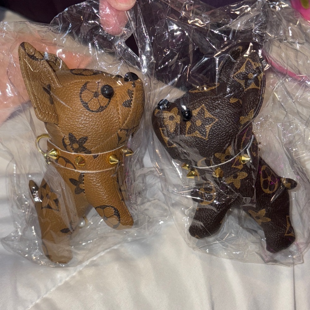 Brown and Dark Brown Monogram Dog Figurines (pick 1 only)